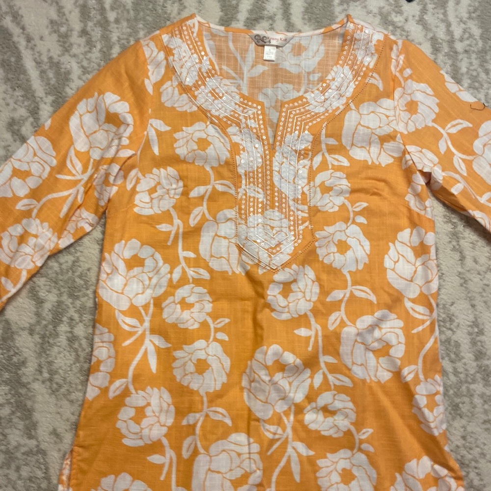 Krazy Kat Sequin Blouse Women’s Size Small